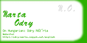marta odry business card